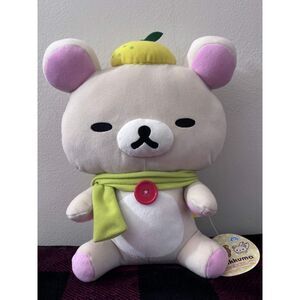 San-x Rilakkuma Korilakkuma Yuzu Scarf XL Toreba Prize Plush 12.5" 2018